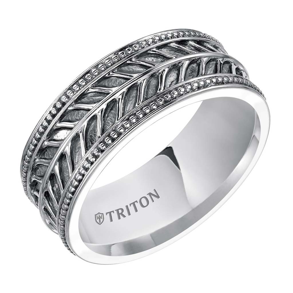Triton 10mm Silver Men's Wedding Band 114933SVG Zadok