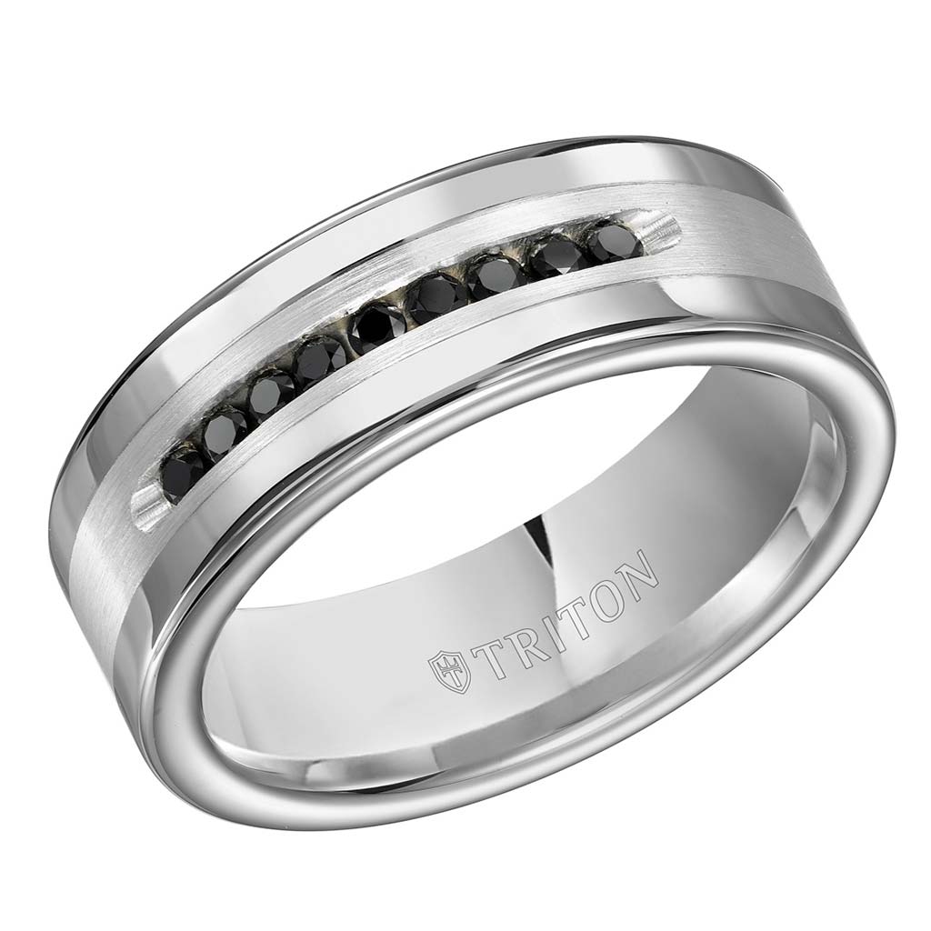 Triton 8mm Tungsten Men S Wedding Band 22 4634sc G Zadok