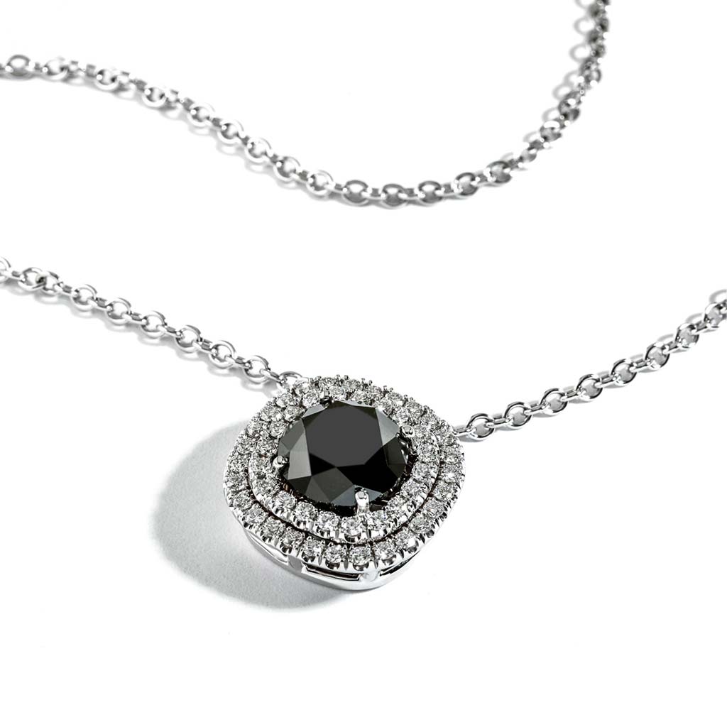 black and white diamond pendant